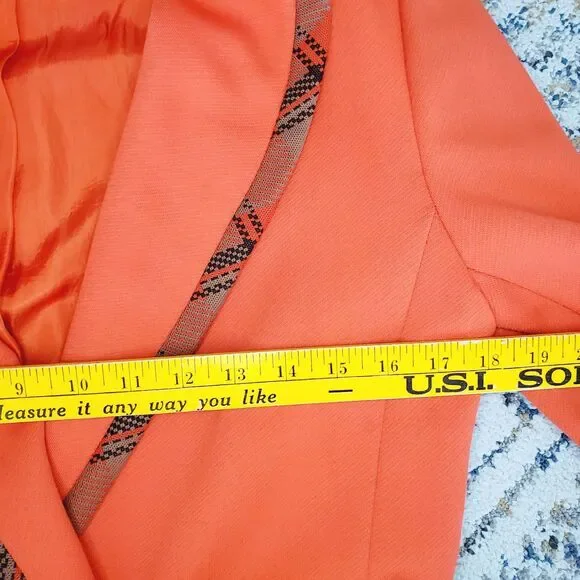 Phyllis De Trano Vintage Orange Blazer Jacket 1960's 70's Retro Womens Clothing - Picture 8 of 13